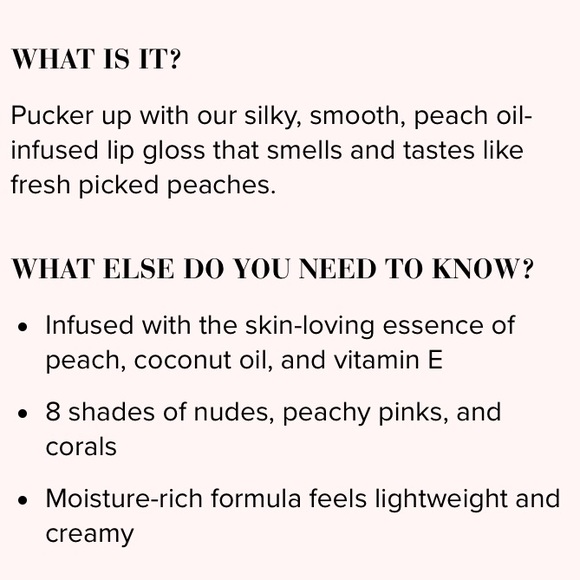 SOLD🍑Too Faced Sweet Peach Gloss, Poppin Peach - Picture 7 of 8